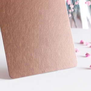 Copper Stainless Steel Brushed Plate Aisi 304 Color Stainless Steel Sheet 0.3Mm Stainless Steel Colour Metal Sheet
