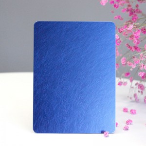 Blue Color Stainless Steel Sheet Price Inox Vibration Finished Decoration Stainless Steel Sheet 304