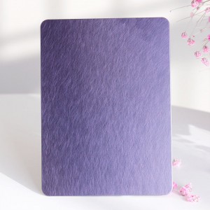 304 Color Stainless Steel Metal Sheet Purple Stainless Steel 304 316 Wall Decor Panel Vibration Stainless Steel Decorative Sheet