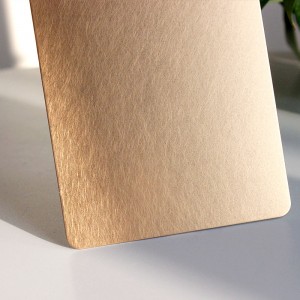 304 316L 409 430 Cold Rolled Vibration Brushed Finish Rose Golden Stainless Steel Sheet Decorative Stainless Steel Panel