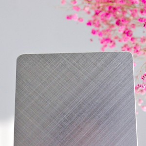 chrome white cross hairline stainless steel sheet Decorative Stainless Steel Cross Hairline Finish Sheet – HERMES STEEL