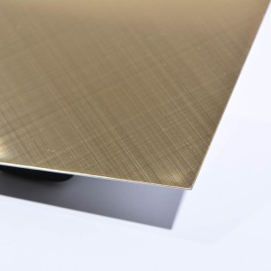 Yellow Rose Brushed Finish Cross Hairline Stainless Steel Sheet – HERMES STEEL