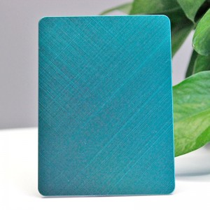 201 304 316  Stainless Steel Plate Jade Green Cross Hairline Stainless Steel Sheet – Hermes steel