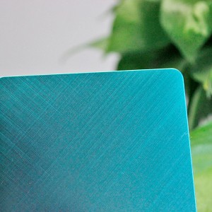 201 304 316  Stainless Steel Plate Jade Green Cross Hairline Stainless Steel Sheet – Hermes steel
