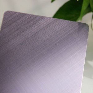 Violet Stainless Steel Plate / PVD Color Stainless Steel Cross Hairline Decorative Sheets – Hermes steel