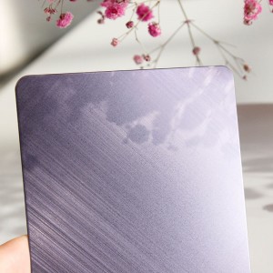 Violet Stainless Steel Plate / PVD Color Stainless Steel Cross Hairline Decorative Sheets – Hermes steel