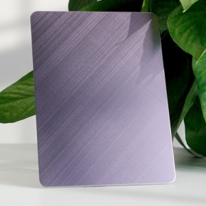 Violet Stainless Steel Plate / PVD Color Stainless Steel Cross Hairline Decorative Sheets – Hermes steel