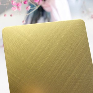 201 304 316 Stainless Steel Mirror Plate Pvd Gold Stainless Steel Sheet 304 Cross Hairline Decorative Sheets For Wall