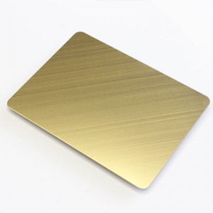 201 304 316 Stainless Steel Mirror Plate Pvd Gold Stainless Steel Sheet 304 Cross Hairline Decorative Sheets For Wall