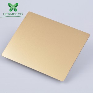 China Wholesale Jis 316 Cold Rolled Stainless Steel Sheet Suppliers –  China Supplier Gold Sandblasted Wall Decorative Stainless Steel Plate-HM-SB002 – Hermes Steel