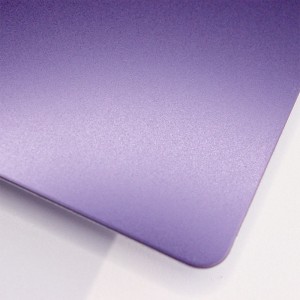 201 304 316 pvd color coating bead blasted stainless steel sheet – purple Sandblast stainless steel plate-Hermes steel