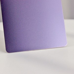 201 304 316 pvd color coating bead blasted stainless steel sheet – purple Sandblast stainless steel plate-Hermes steel