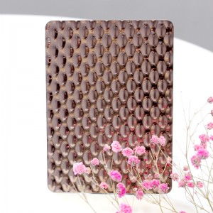 304 decorative stainless steel sheet metal rose gold millet pattern stamped stainless steel sheet
