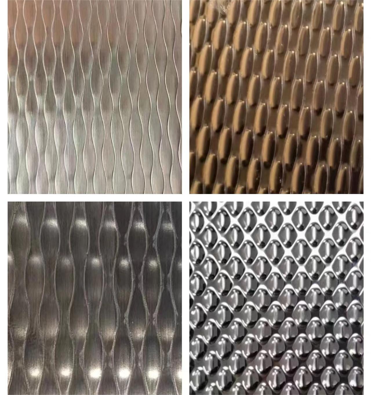 Embossed stainless steel sheet and additional services
