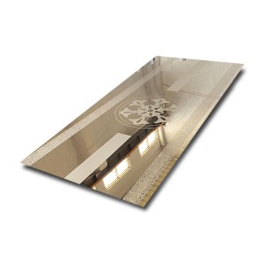 Small Home Mirror Stainless Steel Sheet Passenger Elevator / Elevator Parts