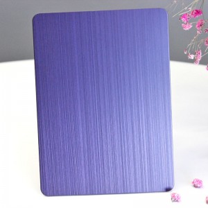 304 Purple Hairline Finish Stainless Steel Sheet 304 Decoration Stainless Steel Sheets – Hermes Steel
