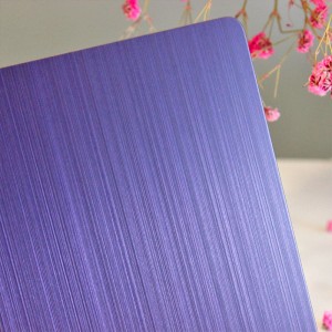 304 Purple Hairline Finish Stainless Steel Sheet 304 Decoration Stainless Steel Sheets – Hermes Steel