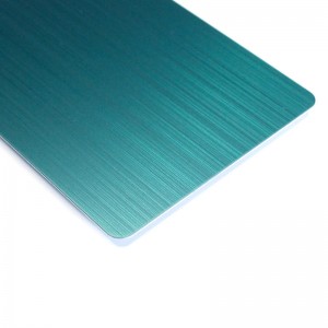 Green Hairline finish Stainless Steel Sheet 304 316 stainless steel hairline sheet – Hermes steel