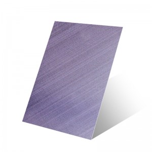 Violet Stainless Steel Plate / PVD Color Stainless Steel Cross Hairline Decorative Sheets – Hermes steel