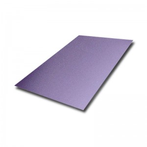 Purple Sandblasted stainless steel sheet | Bead Blasted Finish decoration metal sheets
