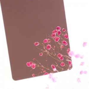 rose red mirror stainless steel sheet-304 316 mirror finished stainless steel sheet-mirrored stainless steel sheet supplier