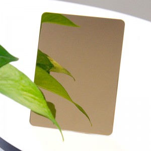 yellow rose mirror stainless steel sheet-304 Stainless Steel Sheet #8 Mirror Polished Finish Stainless Steel Sheet-Hermes steel