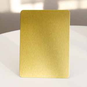 High quality elevator stainless steel decorative sheet 304 gold brushed no.4 hairline satin stainless steel sheet