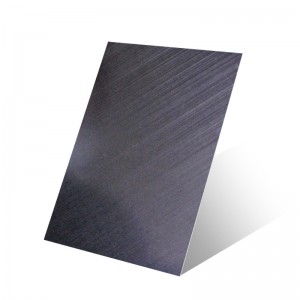 304 brushed finish Black titanium cross hairline stainless steel sheets – Hermes steel